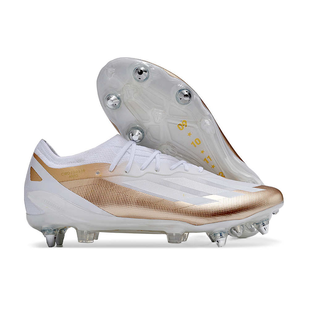 Chuteira Campo Adidas X Crazyfast Messi.1 Ponta de Aluminio Branca 