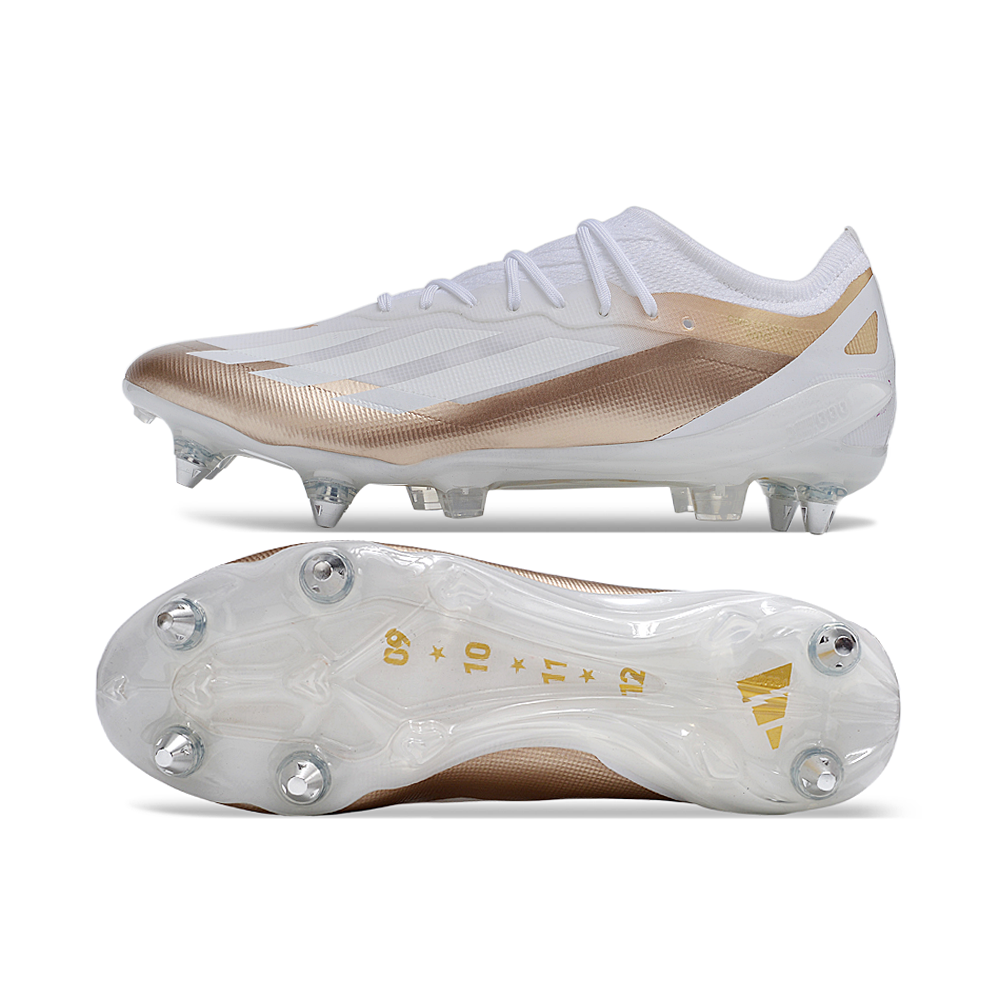 Chuteira Campo Adidas X Crazyfast Messi.1 Ponta de Aluminio Branca 
