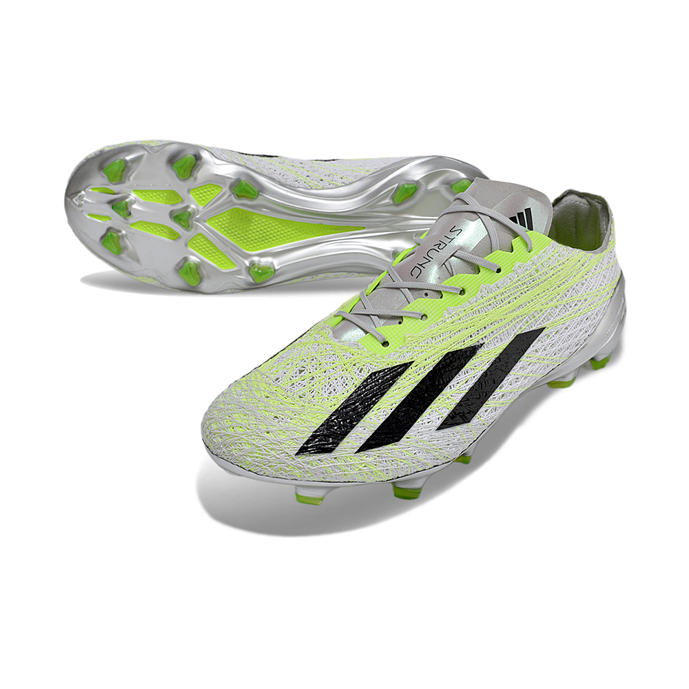 Chuteira Campo Adidas X Crazyfast+ FG Branca e Verde 