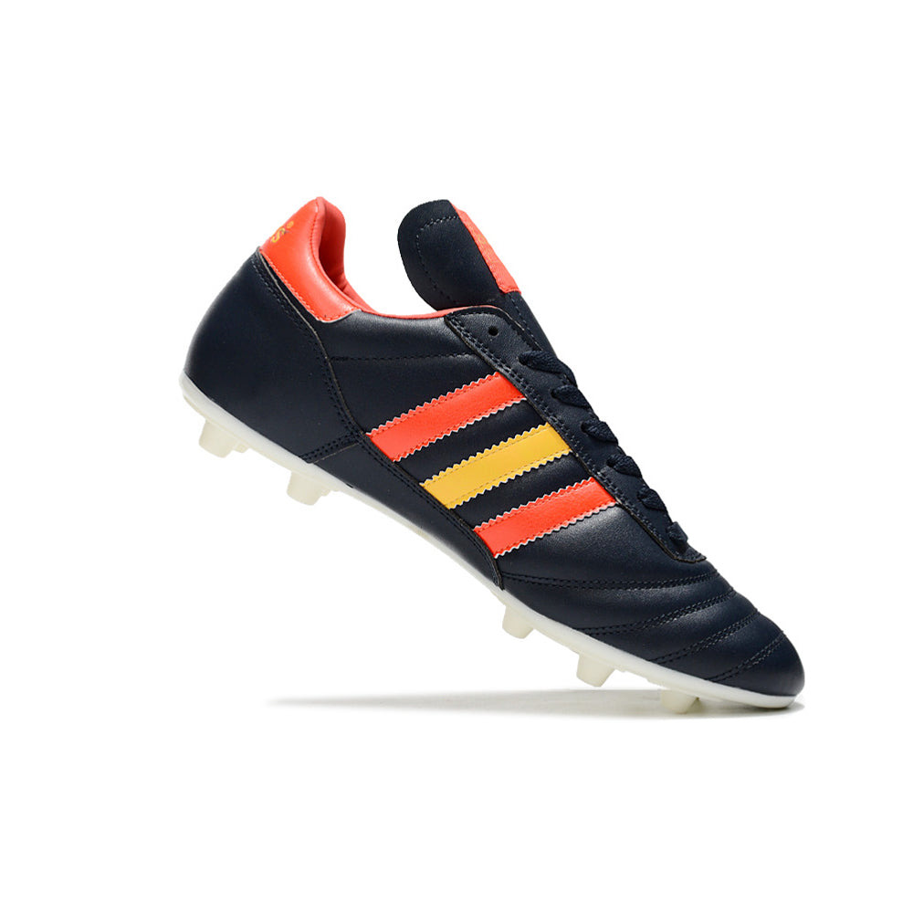 Chuteira Campo Adidas Copa Mundial FG Preta, Vermelho e Amarelo 