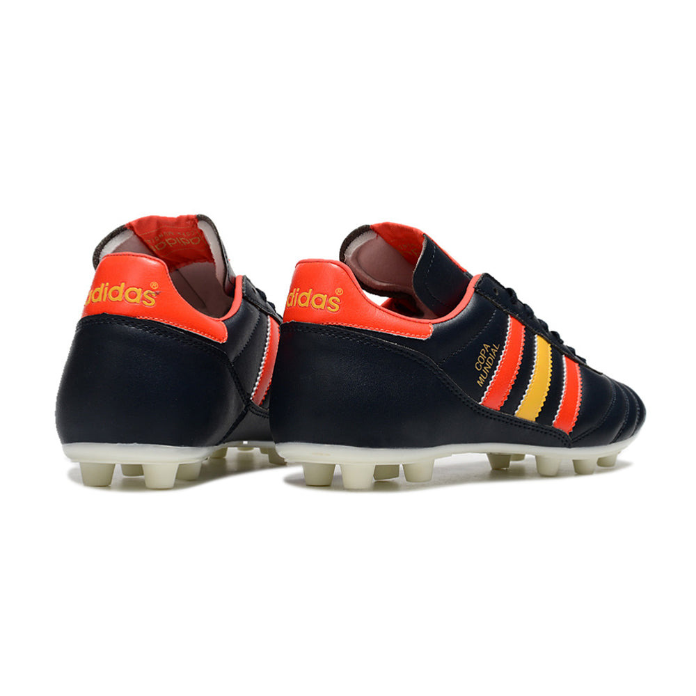 Chuteira Campo Adidas Copa Mundial FG Preta, Vermelho e Amarelo 