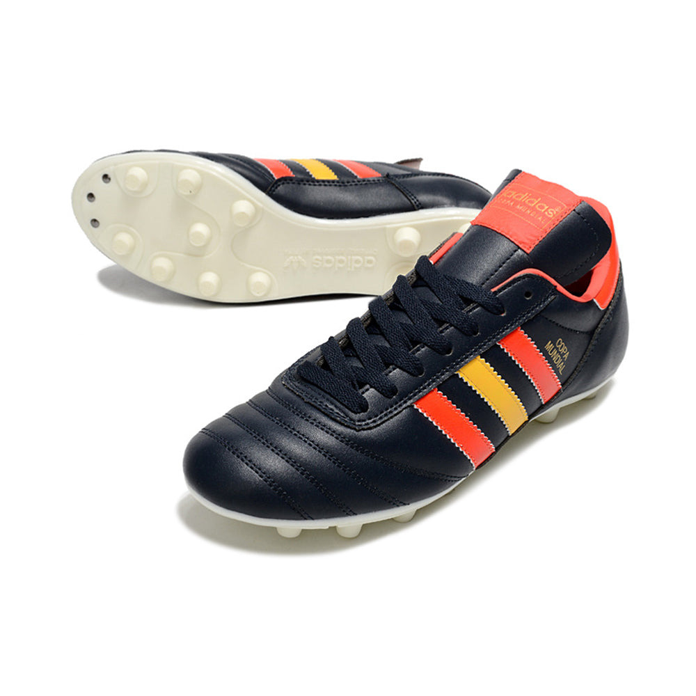 Chuteira Campo Adidas Copa Mundial FG Preta, Vermelho e Amarelo 