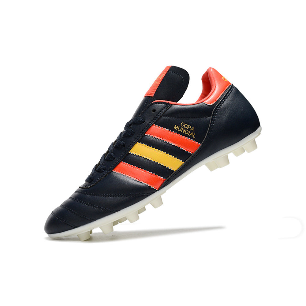 Chuteira Campo Adidas Copa Mundial FG Preta, Vermelho e Amarelo 