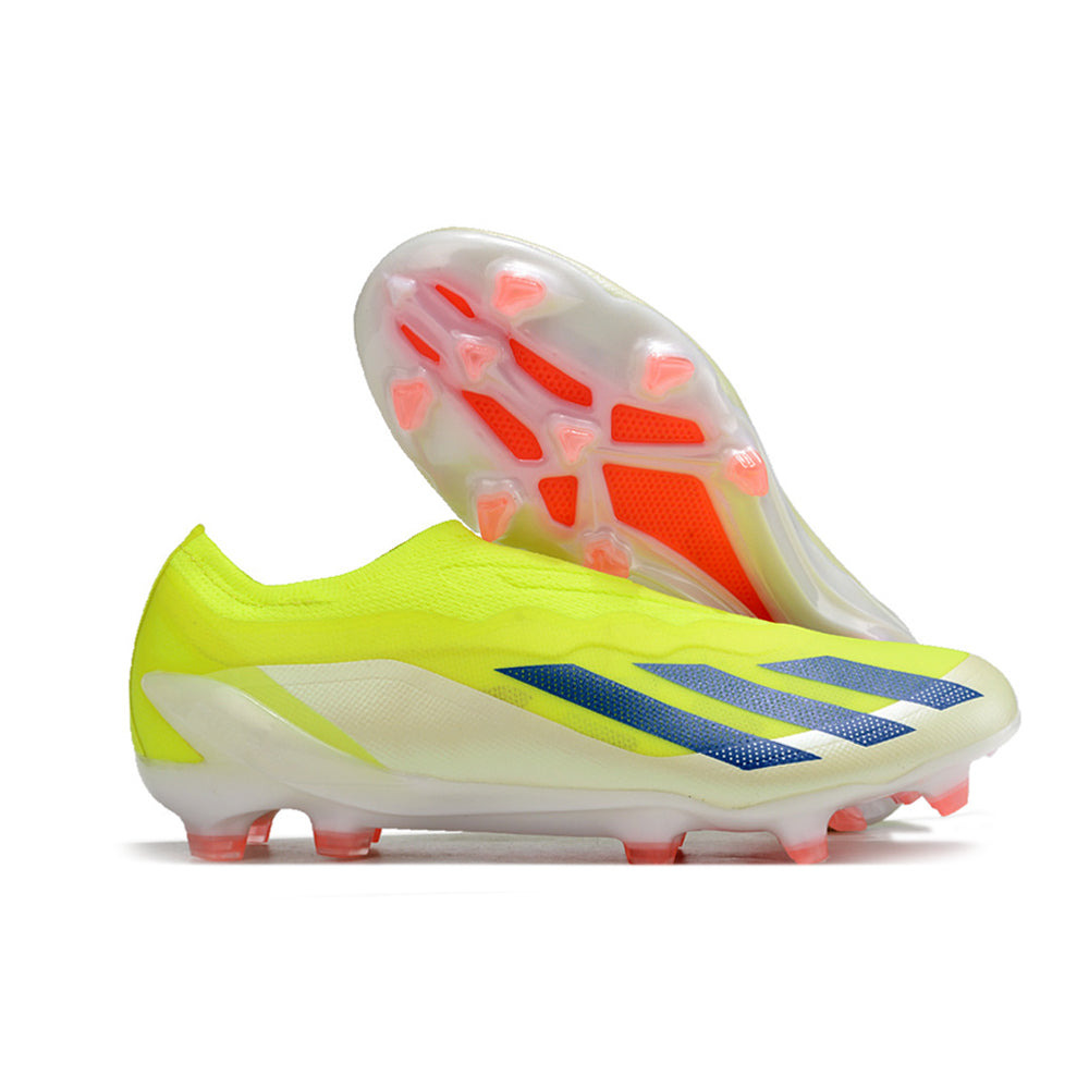 Chuteira Campo Adidas X Crazyfast+ FG Verde e Laranja 