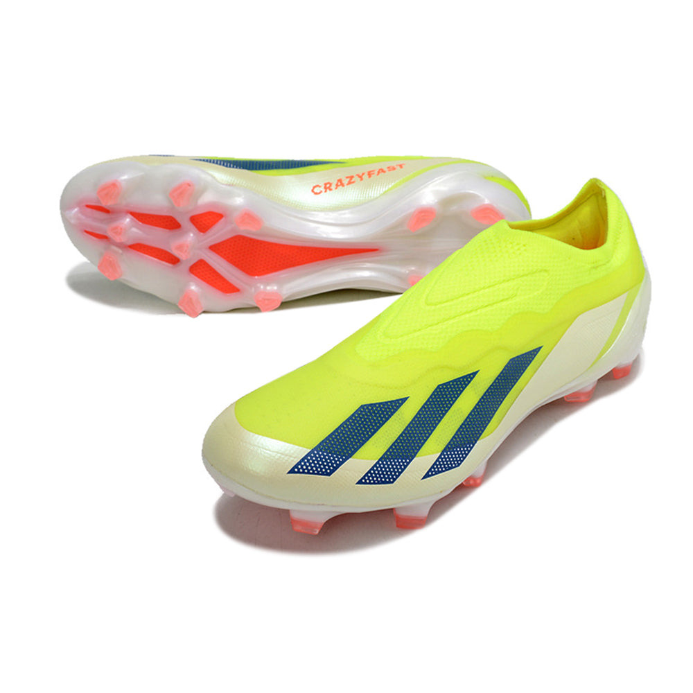 Chuteira Campo Adidas X Crazyfast+ FG Verde e Laranja 