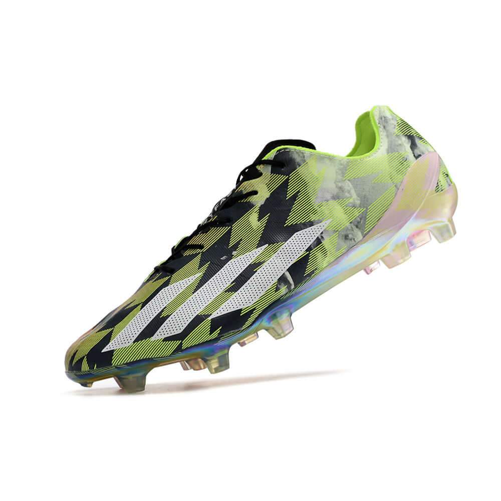 Chuteira Campo Adidas X Crazyfast+ FG Vermelha e Verde 