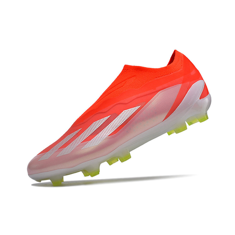 Chuteira Campo Adidas X Crazyfast+ FG Vermelho e Branco 
