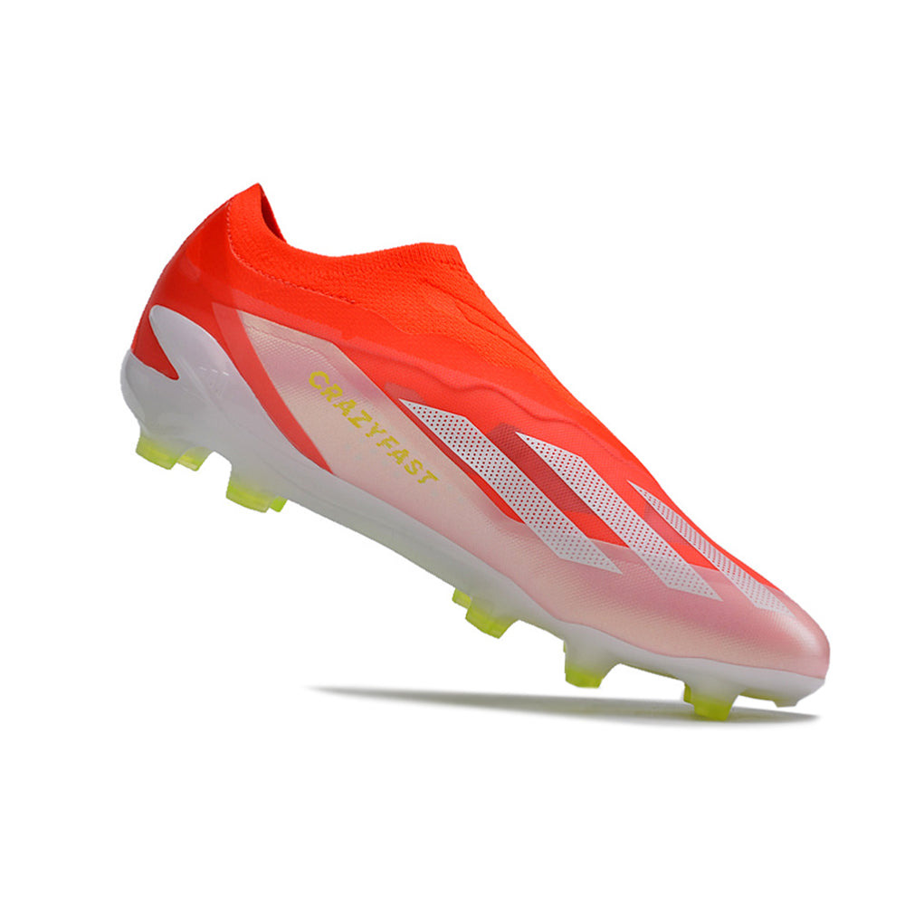 Chuteira Campo Adidas X Crazyfast+ FG Vermelho e Branco 