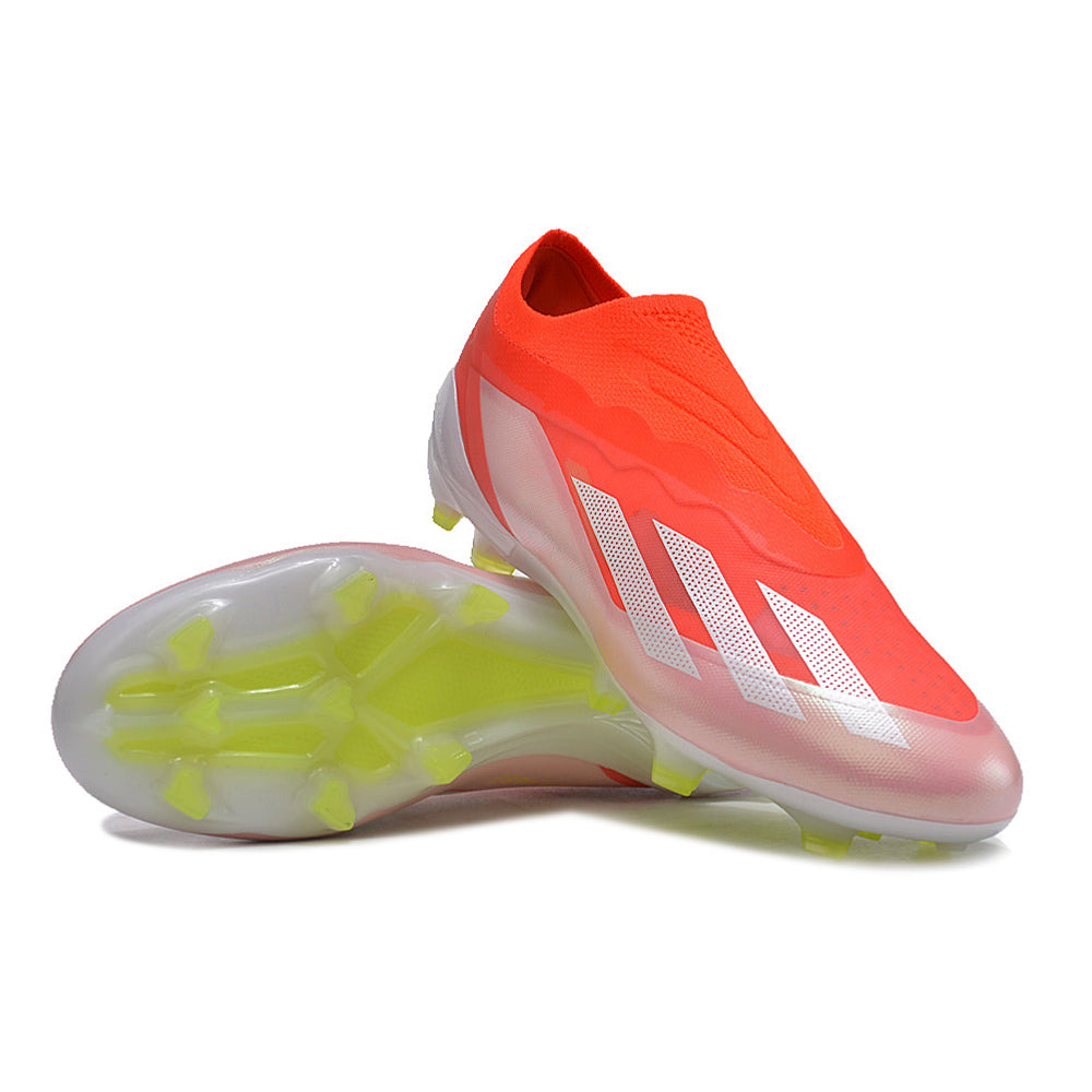 Chuteira Campo Adidas X Crazyfast+ FG Vermelho e Branco 