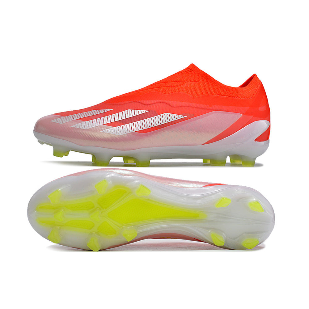 Chuteira Campo Adidas X Crazyfast+ FG Vermelho e Branco 