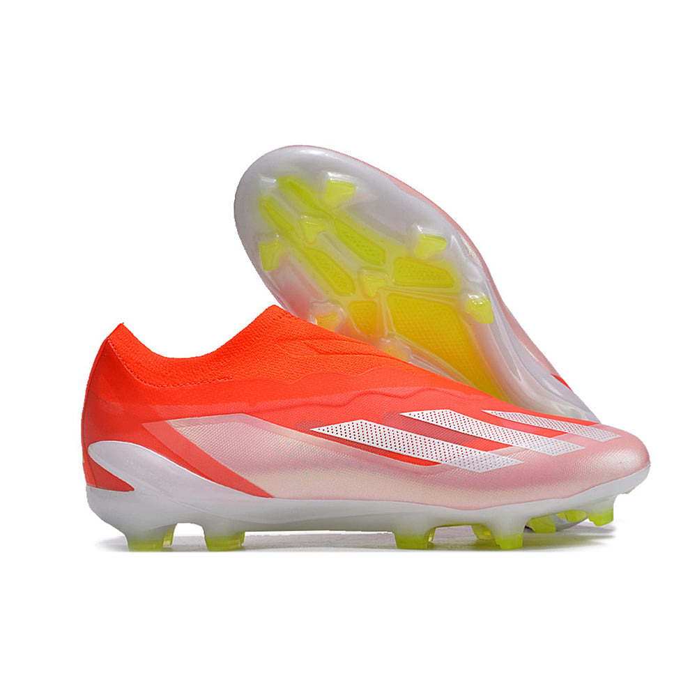 Chuteira Campo Adidas X Crazyfast+ FG Vermelho e Branco 