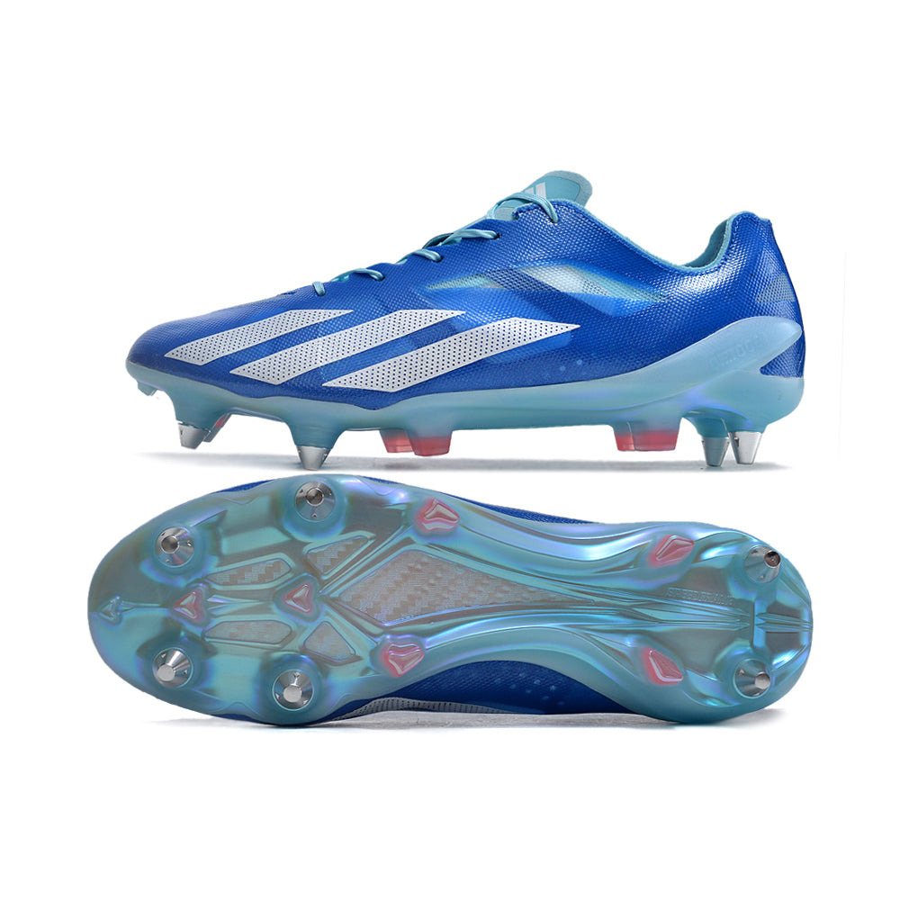 Chuteira Campo Adidas X CrazyFast+ Ponta de Aluminio Azul 