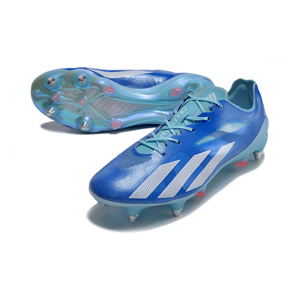 Chuteira Campo Adidas X CrazyFast+ Ponta de Aluminio Azul 
