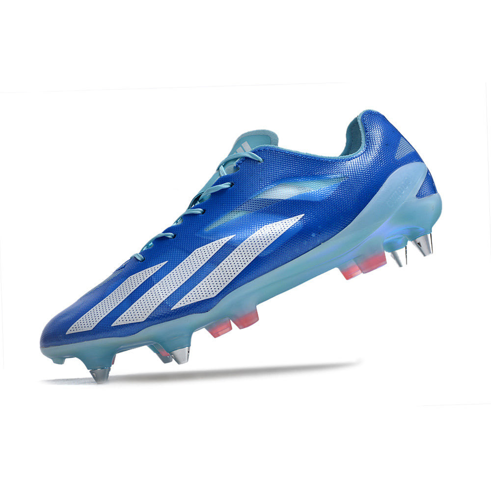 Chuteira Campo Adidas X CrazyFast+ Ponta de Aluminio Azul 