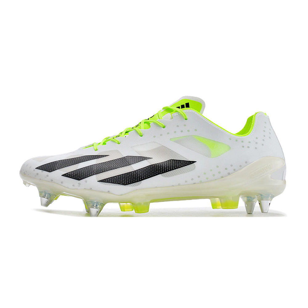 Chuteira Campo Adidas X Crazyfast+ Ponta de Aluminio Branca e Verde 