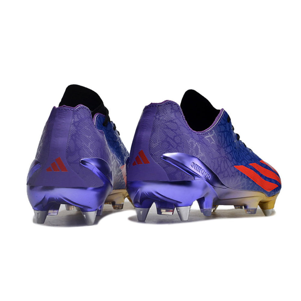 Chuteira Campo Adidas X Crazyfast+ Ponta de Aluminio Roxo e Vermelho 