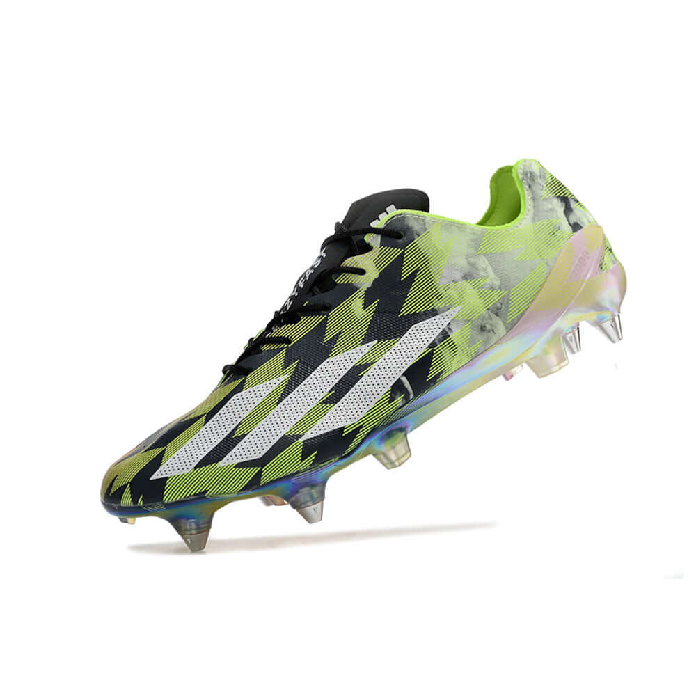 Chuteira Campo Adidas X Crazyfast+ Ponta de Aluminio Vermelha e Verde 