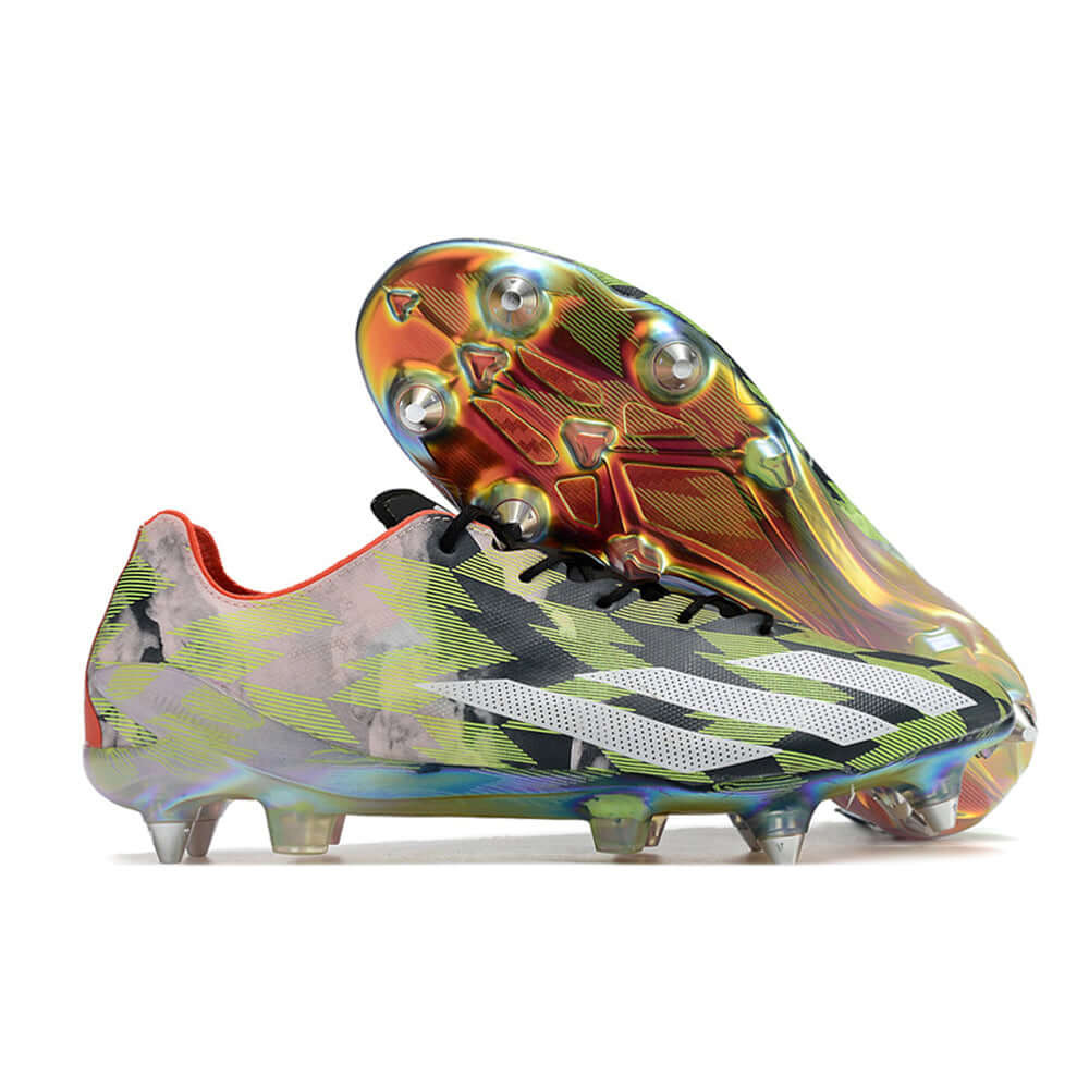 Chuteira Campo Adidas X Crazyfast+ Ponta de Aluminio Vermelha e Verde 