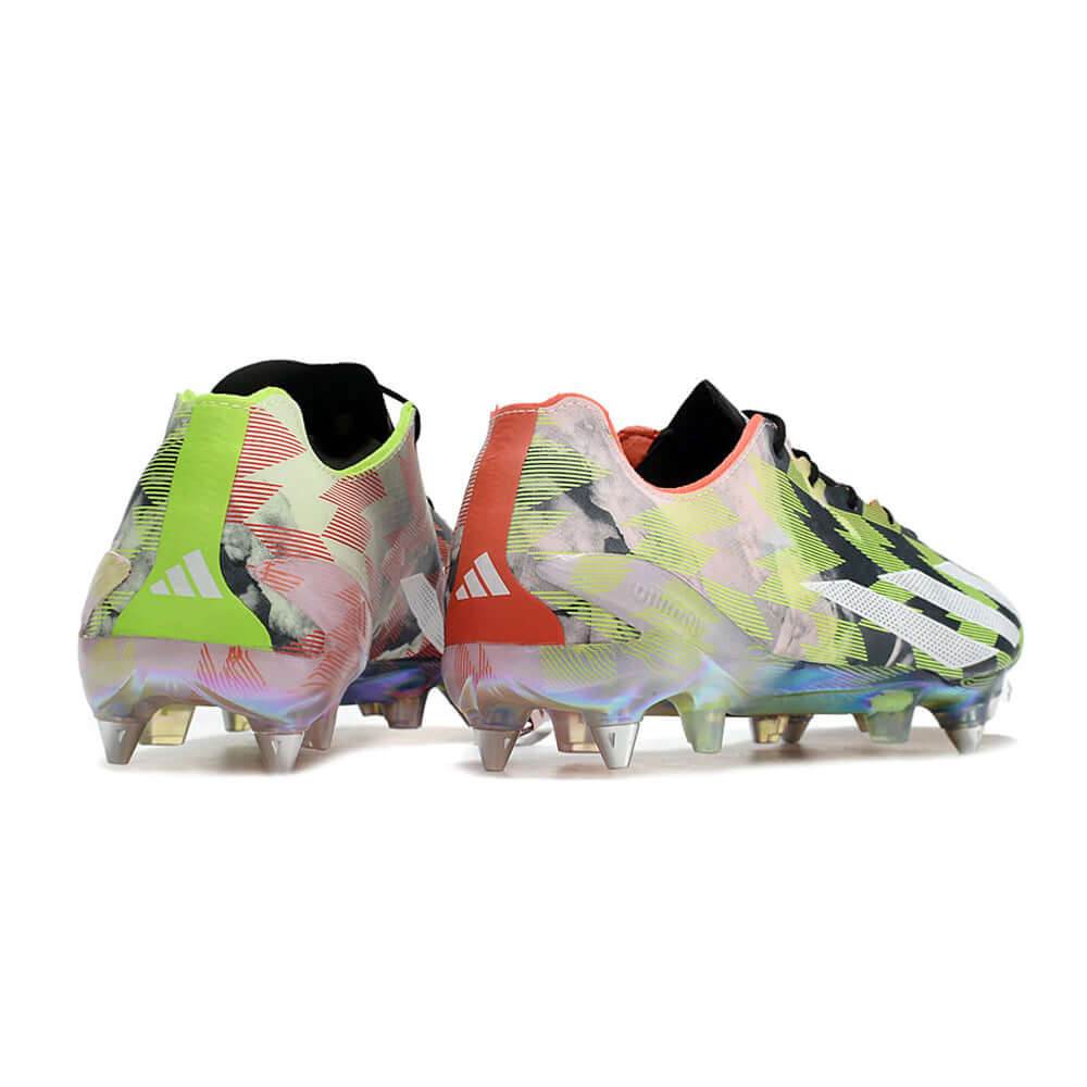 Chuteira Campo Adidas X Crazyfast+ Ponta de Aluminio Vermelha e Verde 