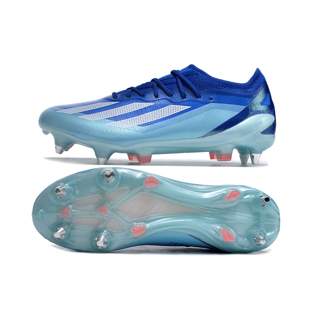 Chuteira Campo Adidas X Crazyfast.1 Ponta de Aluminio Azul 