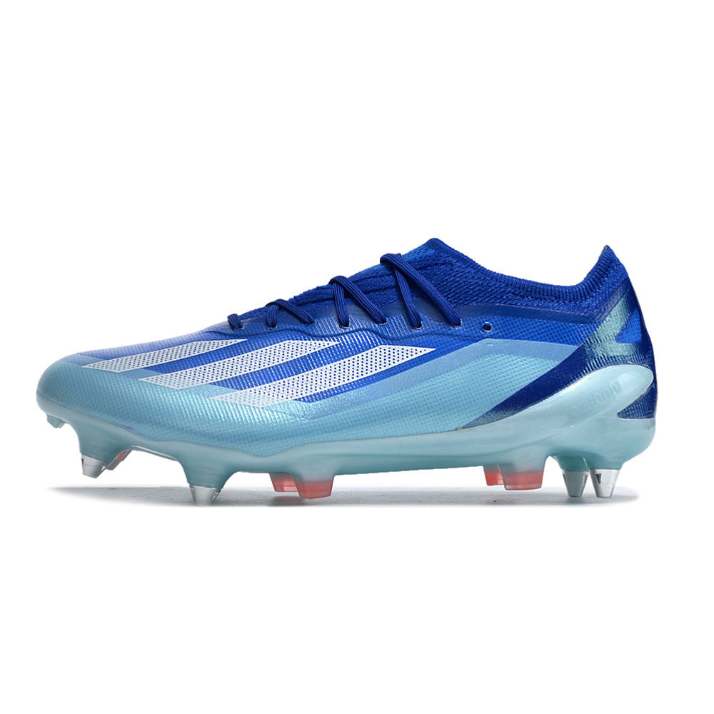 Chuteira Campo Adidas X Crazyfast.1 Ponta de Aluminio Azul 