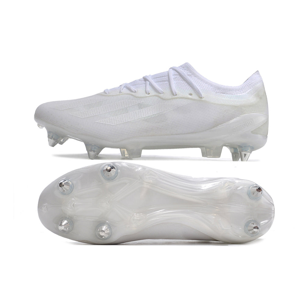 Chuteira Campo Adidas X CrazyFast.1 Ponta de Aluminio Branca 