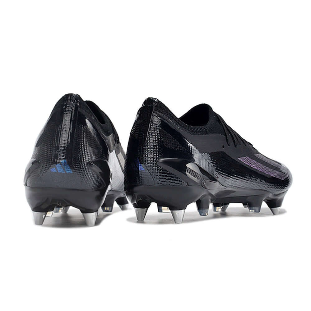 Chuteira Campo Adidas X Crazyfast.1 Ponta de Aluminio Preta e Azul 