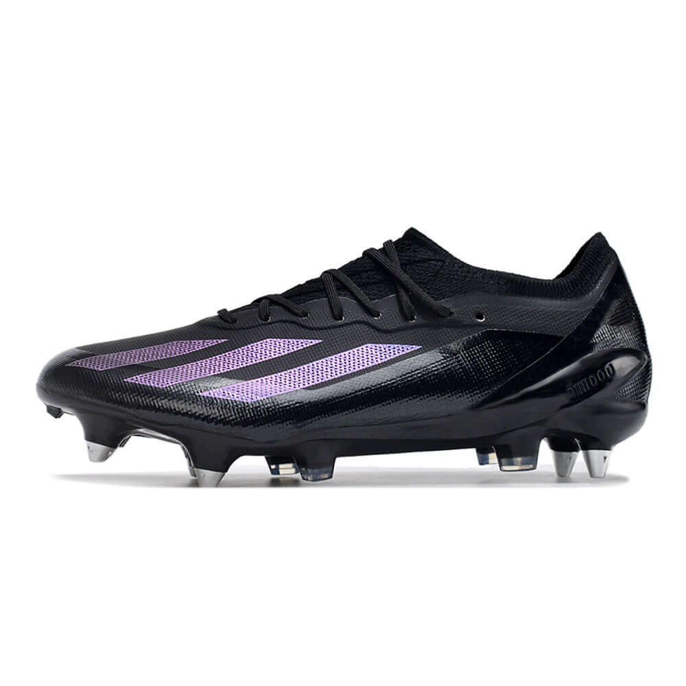 Chuteira Campo Adidas X Crazyfast.1 Ponta de Aluminio Preta e Azul 