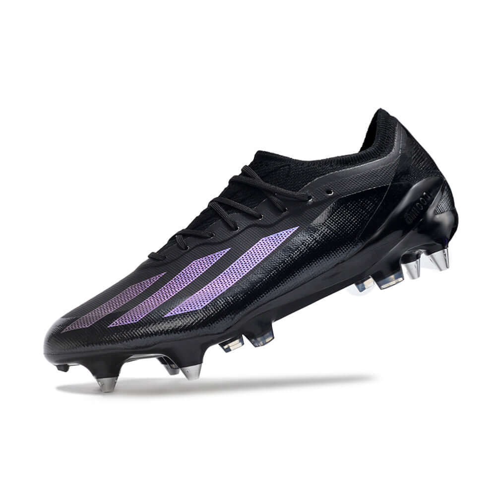 Chuteira Campo Adidas X Crazyfast.1 Ponta de Aluminio Preta e Azul 