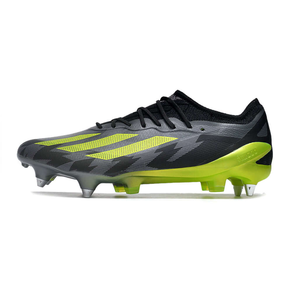 Chuteira Campo Adidas X CrazyFast.1 Ponta de Aluminio Preta e Verde 