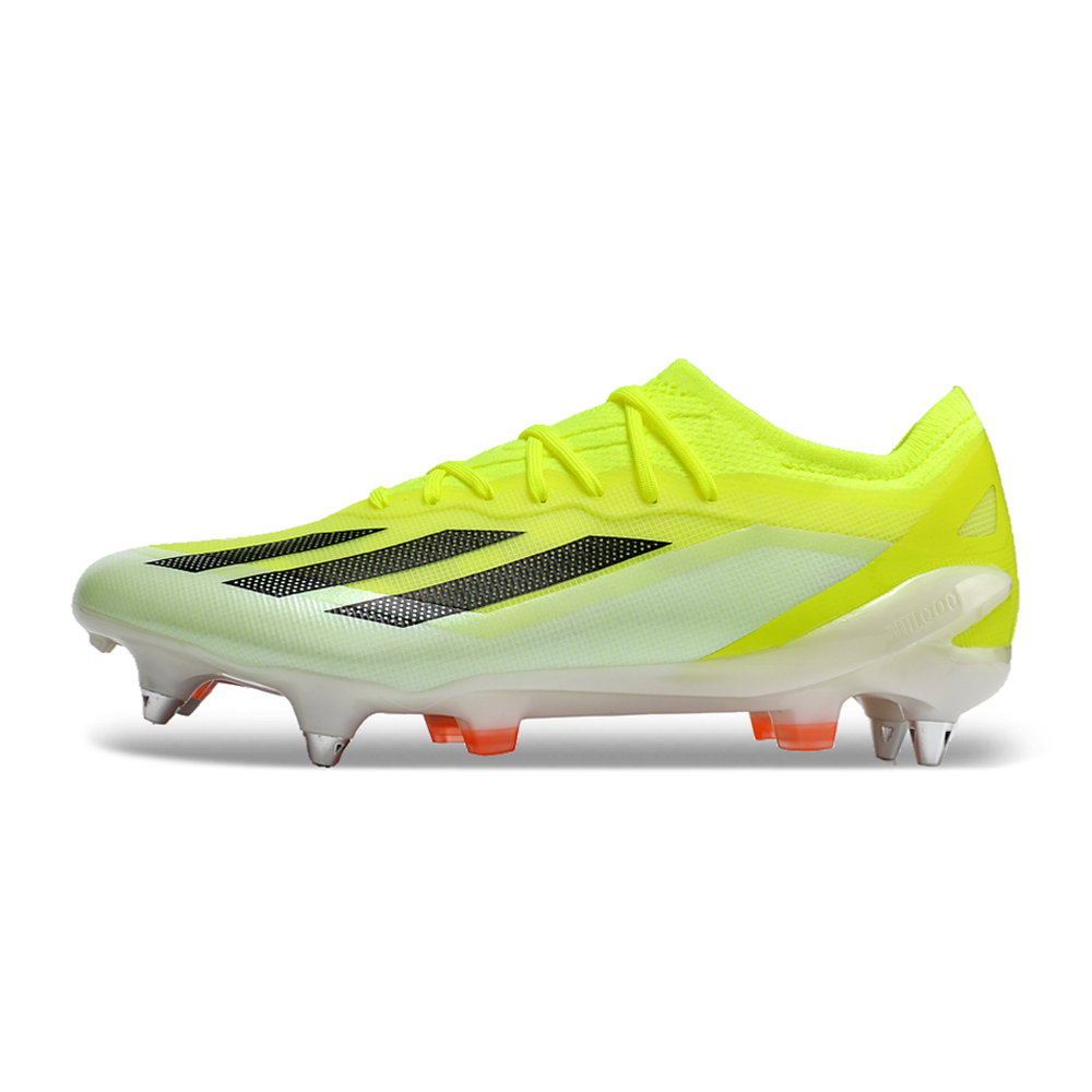 Chuteira Campo Adidas X CrazyFast.1 Ponta de Aluminio Verde e Laranja 