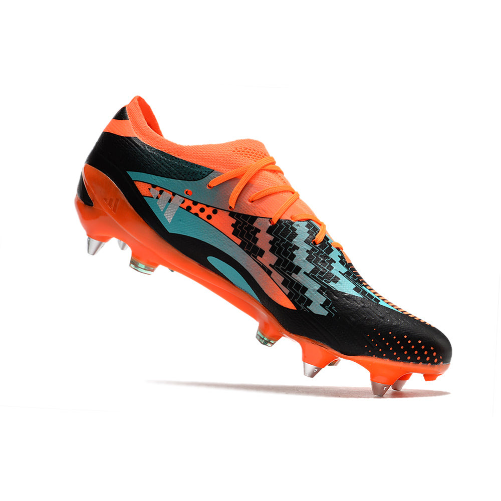 Chuteira Campo Adidas X Speedportal Messi.1 Ponta de Aluminio Laranja e Preta 