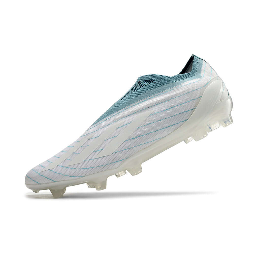 Chuteira Campo Adidas X Speedportal+ FG Branca e Azul 