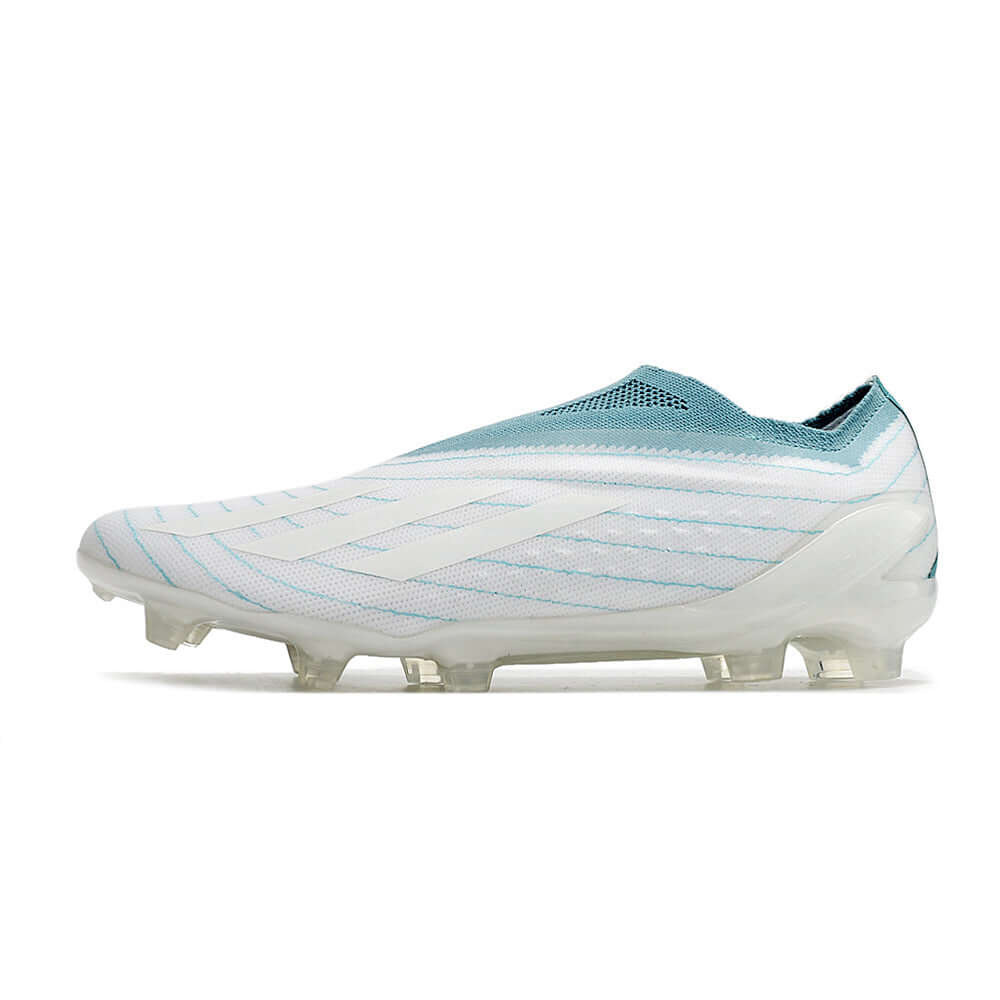 Chuteira Campo Adidas X Speedportal+ FG Branca e Azul 