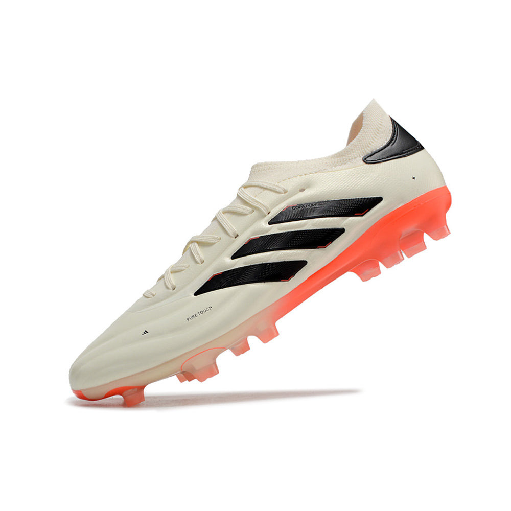 Chuteira Campo Adidas Copa Pure II + FG Bege, Laranja e Preta 