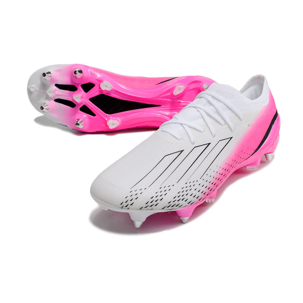 Chuteira Campo Adidas X Speedportal.1 Ponta de Aluminio Branca e Rosa