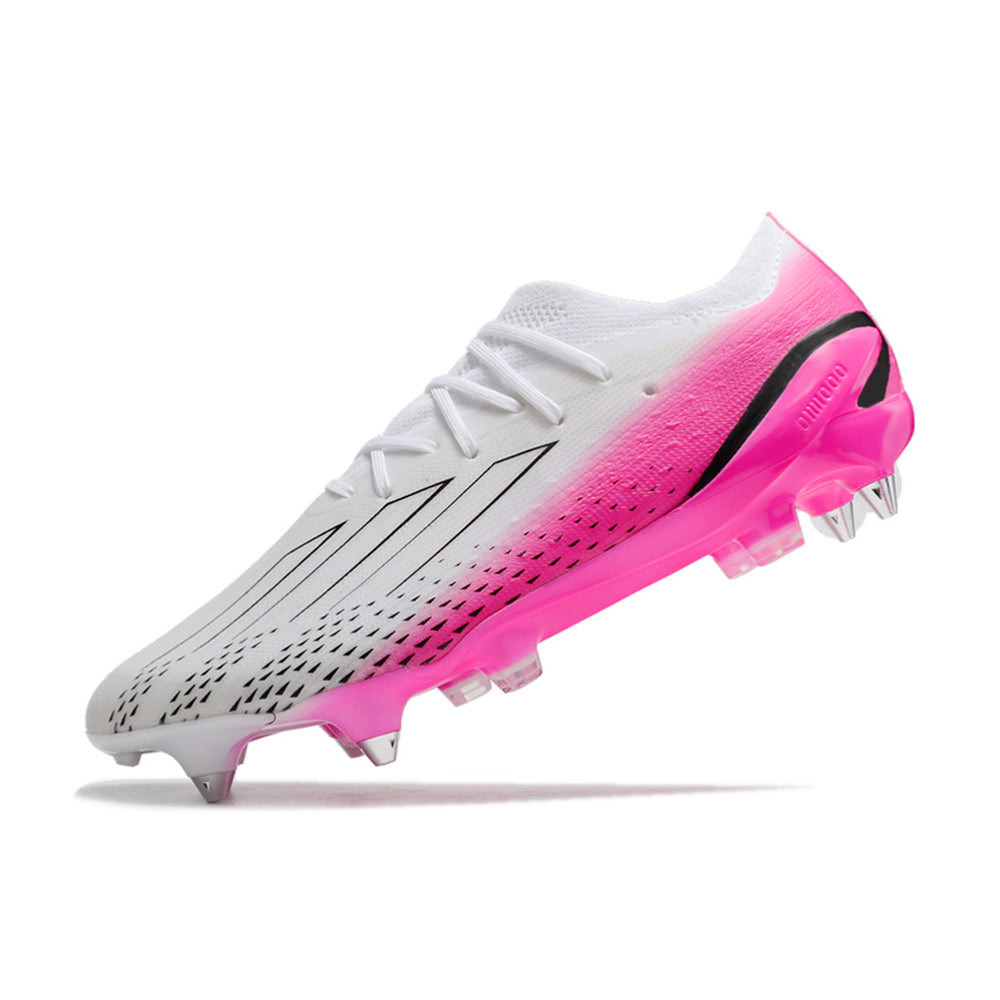 Chuteira Campo Adidas X Speedportal.1 Ponta de Aluminio Branca e Rosa