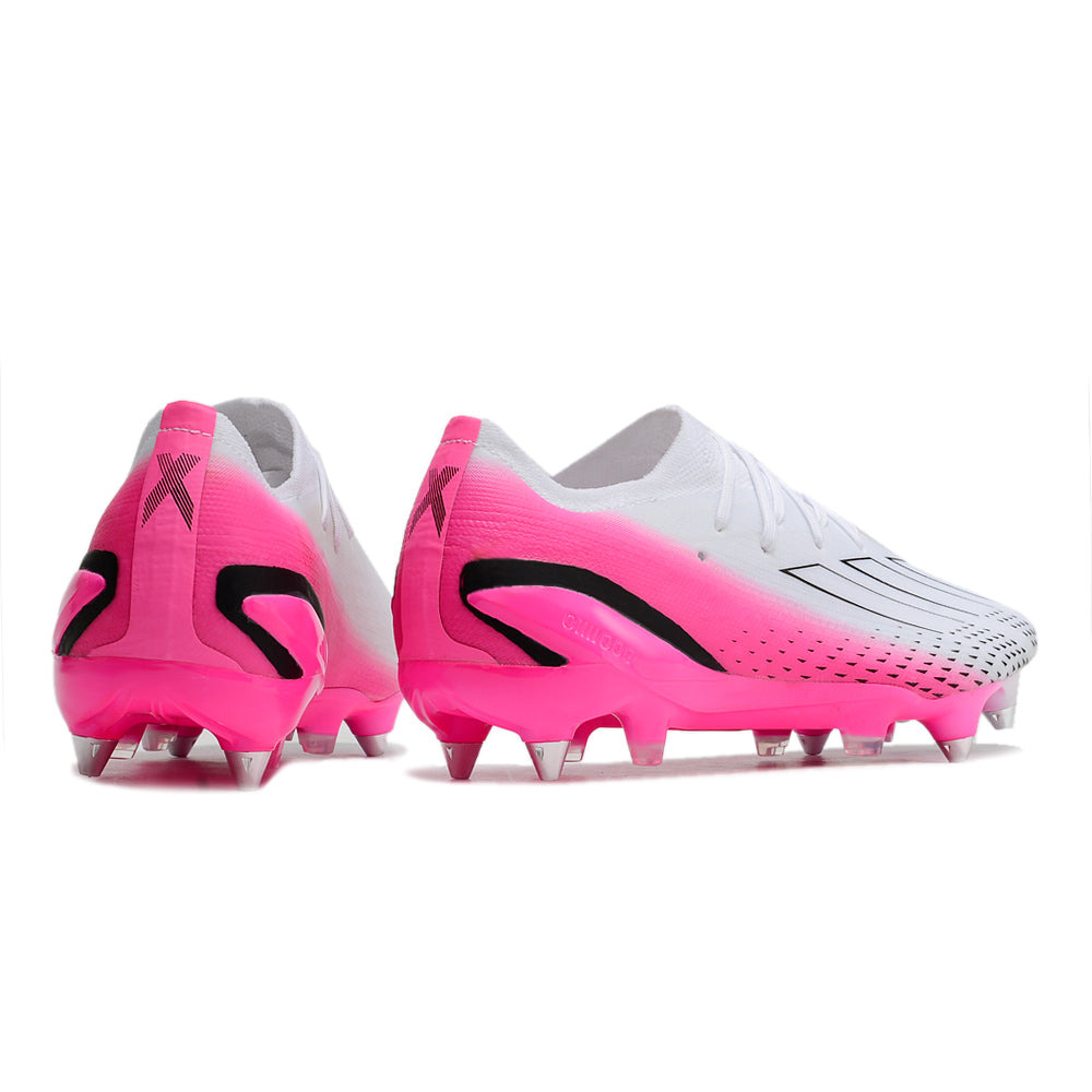 Chuteira Campo Adidas X Speedportal.1 Ponta de Aluminio Branca e Rosa