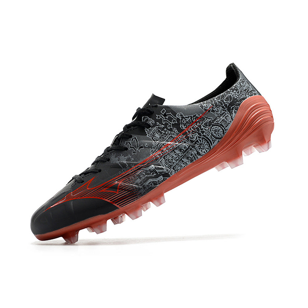 Chuteira Campo Mizuno Alpha FG Preta e Vermelha 