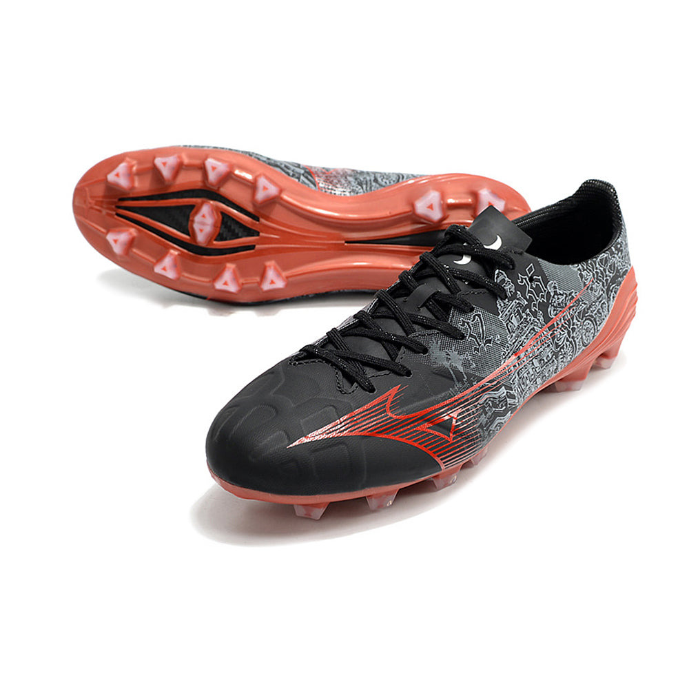 Chuteira Campo Mizuno Alpha FG Preta e Vermelha 