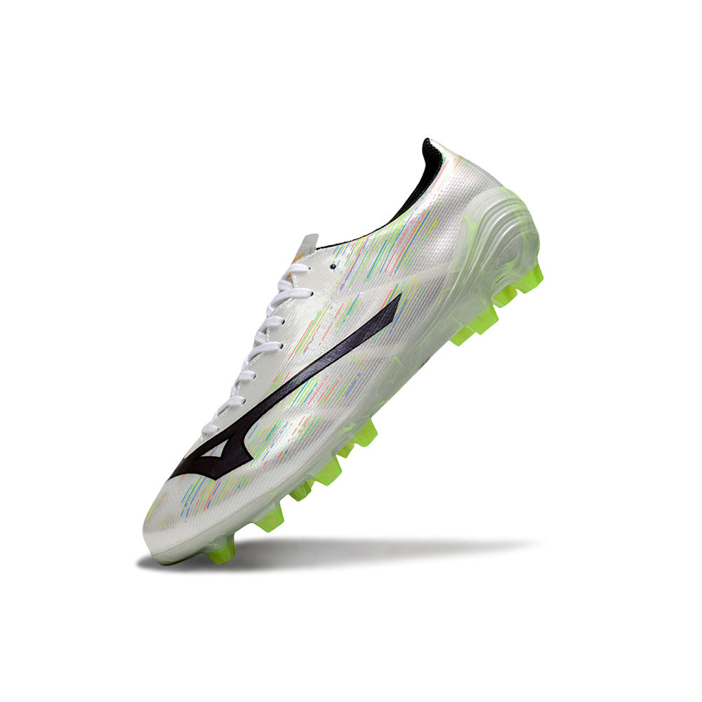 Chuteira Campo Mizuno Alpha II FG Branco e Verde