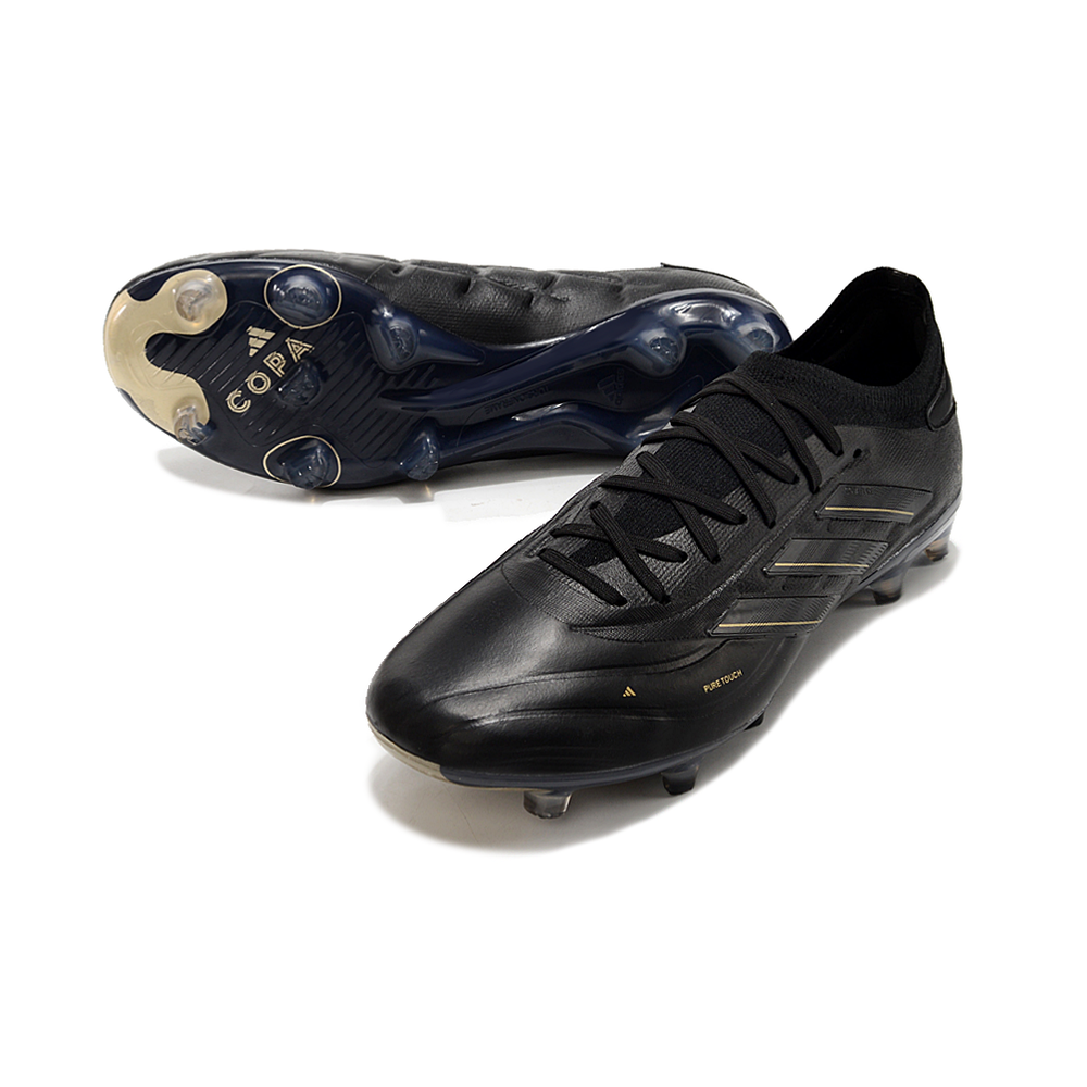 Chuteira Campo Adidas Copa Pure II + FG Preta e Dourada 