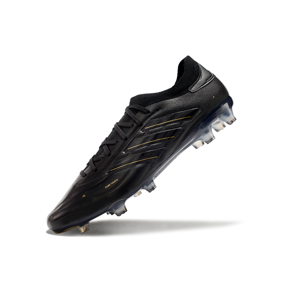 Chuteira Campo Adidas Copa Pure II + FG Preta e Dourada 