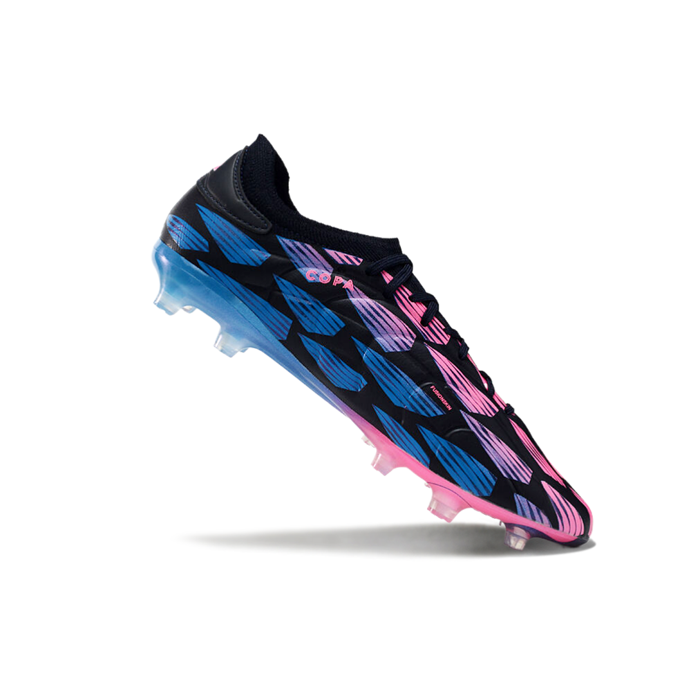 Chuteira Campo Adidas Copa Pure II + FG Preta, Azul e Rosa 