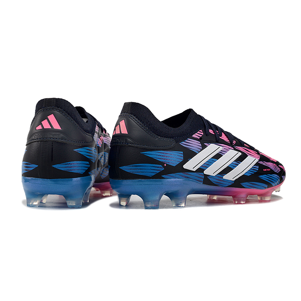 Chuteira Campo Adidas Copa Pure II + FG Preta, Azul e Rosa 