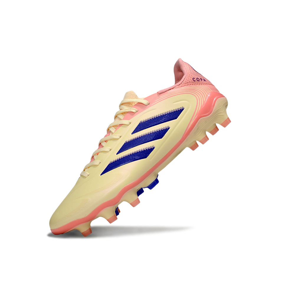 Chuteira Campo Adidas Copa Pure II Elite FG Amarelo, Rosa e Azul