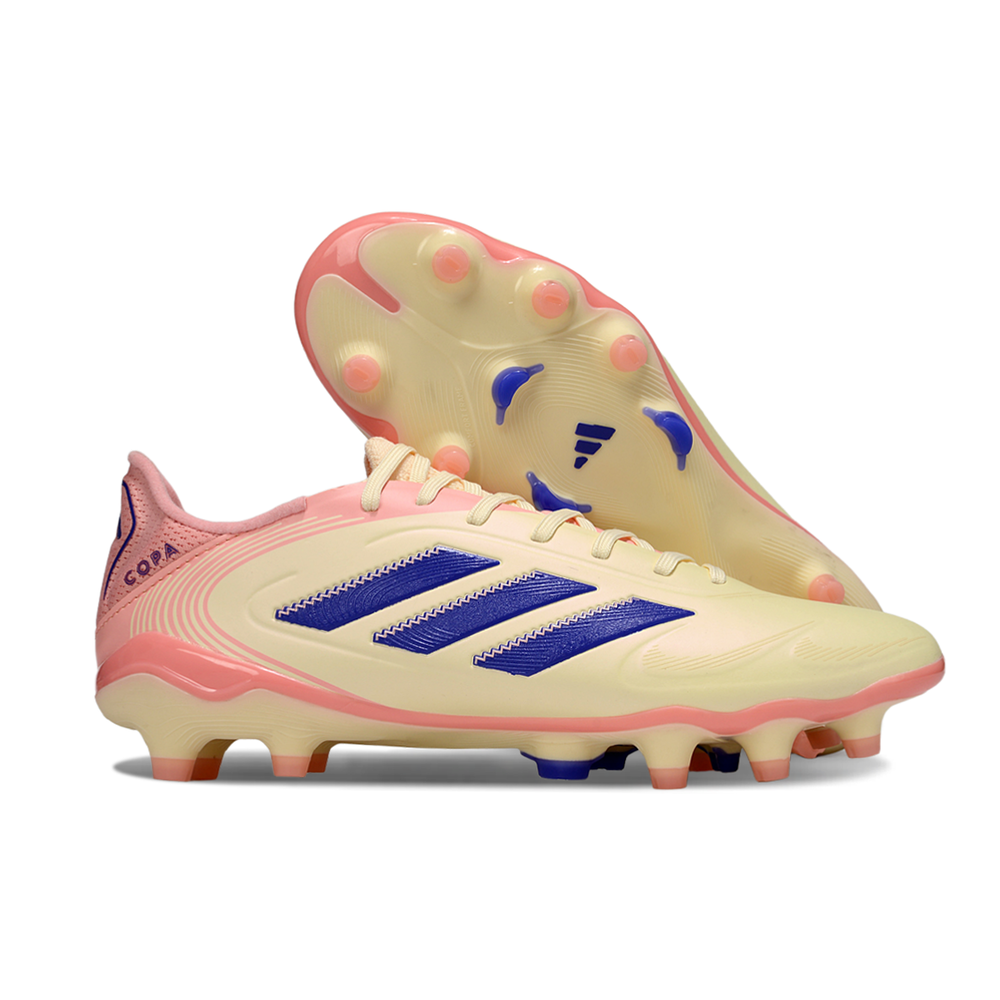 Chuteira Campo Adidas Copa Pure II Elite FG Amarelo, Rosa e Azul