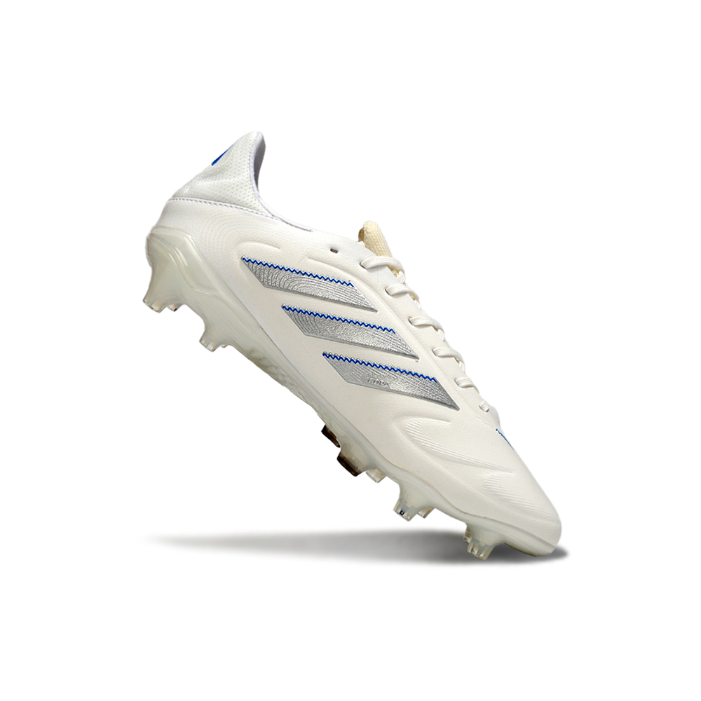 Chuteira Campo Adidas Copa Pure II Elite FG Branca e Azul 