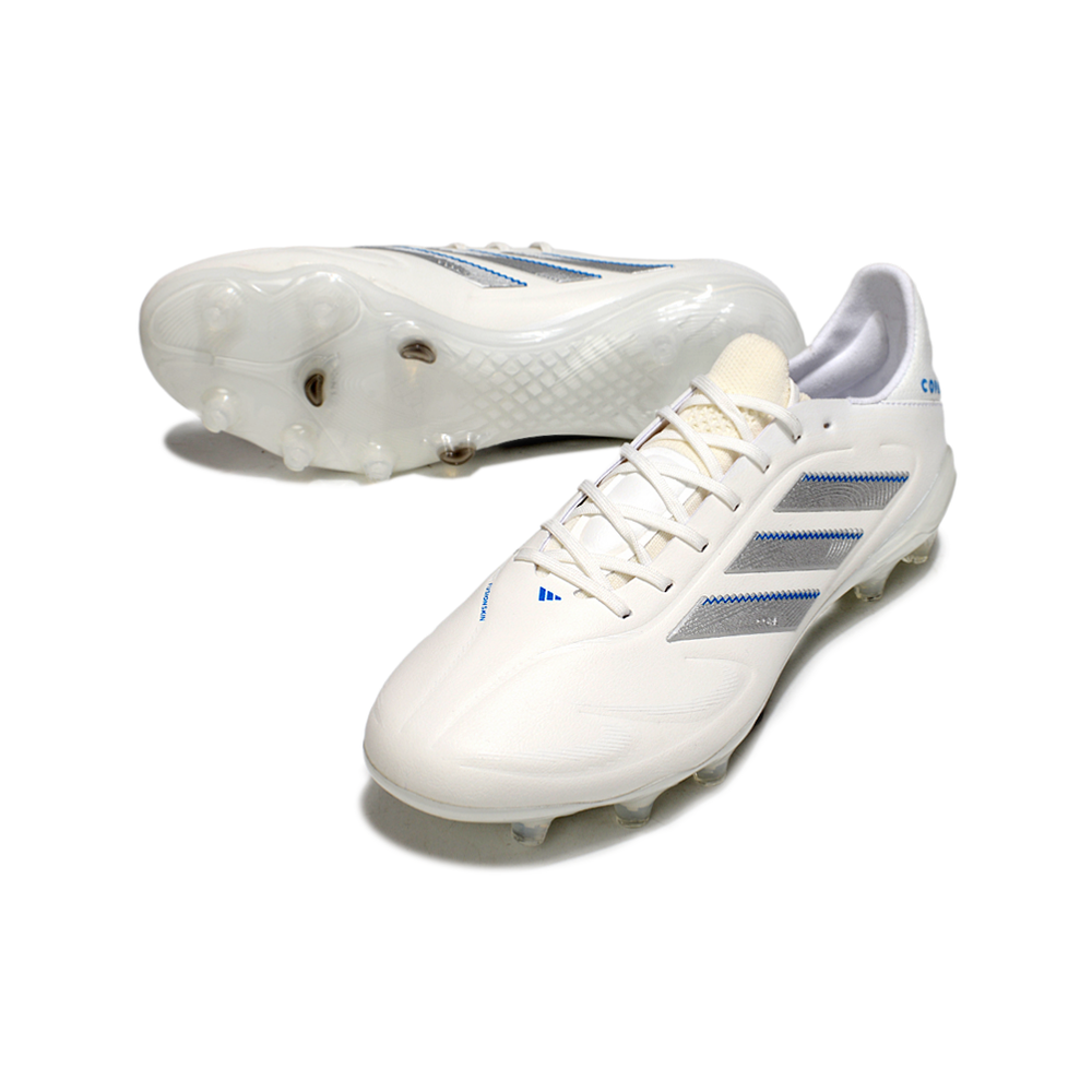 Chuteira Campo Adidas Copa Pure II Elite FG Branca e Azul 