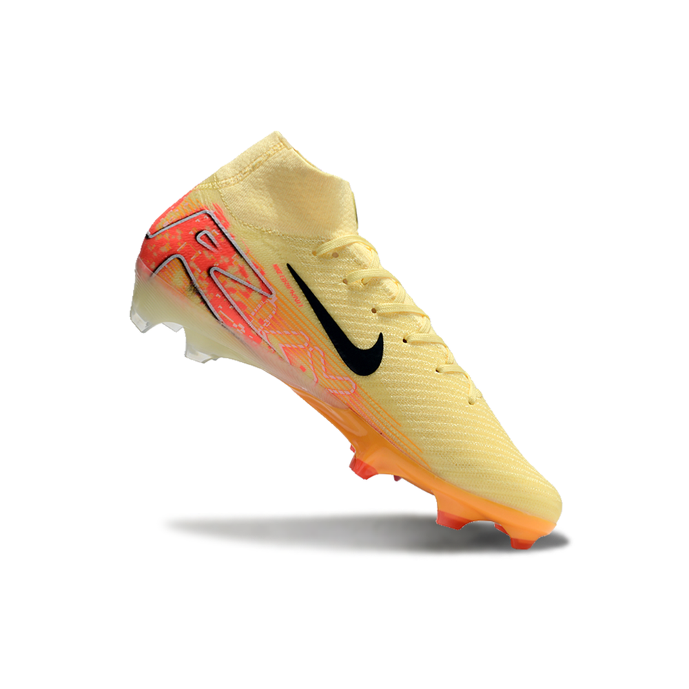 Chuteira Campo Nike Air Zoom Mercurial Superfly 10 Elite FG Amarelo e Laranja 